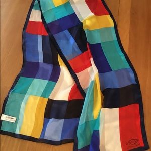 Oscar de la Renta scarf in so many colors! 11.”wide by 53” length.